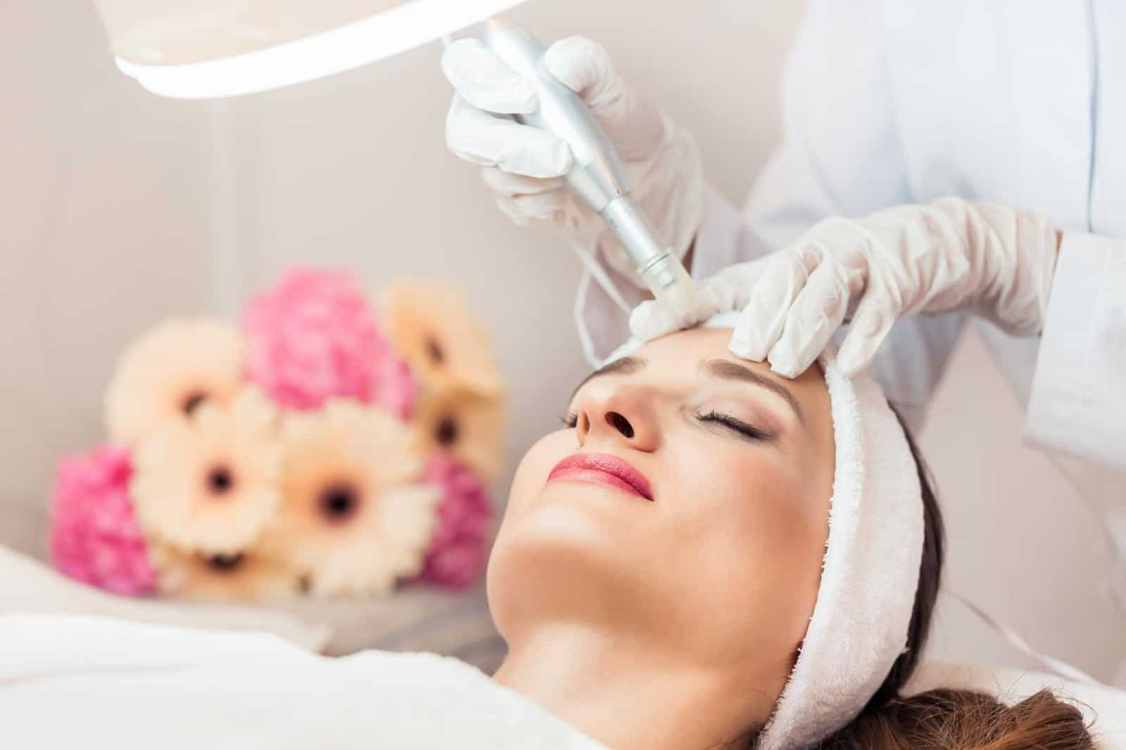 36361700 close up of the face of a woman relaxing during non surgical fac